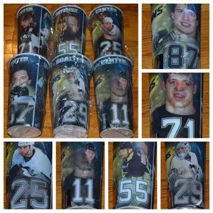 Set of 6 NHL Pittsburgh Penguins hologram Pizza Hut collector’s cups - NEW